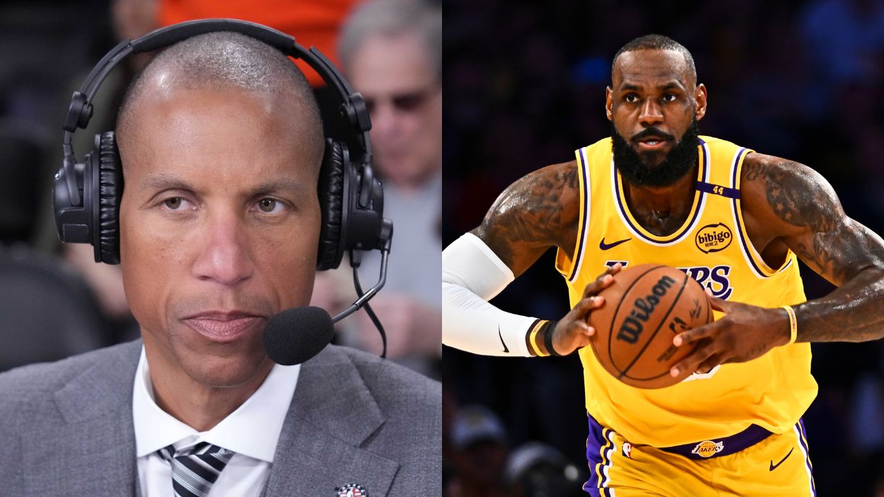 Reggie Miller (L), LeBron James (R)