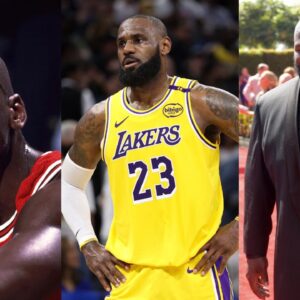 Michael Jordan(L), LeBron James(Center), and Mark Henry(R)