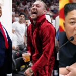 Donald Trump (L), Conor McGregor (C), Kim Jung Un (R)