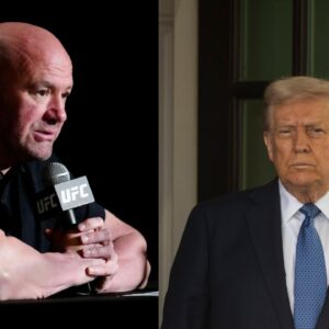 Dana White (L), Donald Trump (R)