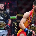 Islam Makhachev (L), Ilia Topuria (R)