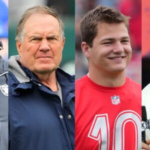 Josh McDaniels, Bill Belichick, Drake Maye, Julian Edelman