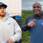 Justin Gaethje (L), Daniel Cormier (R)