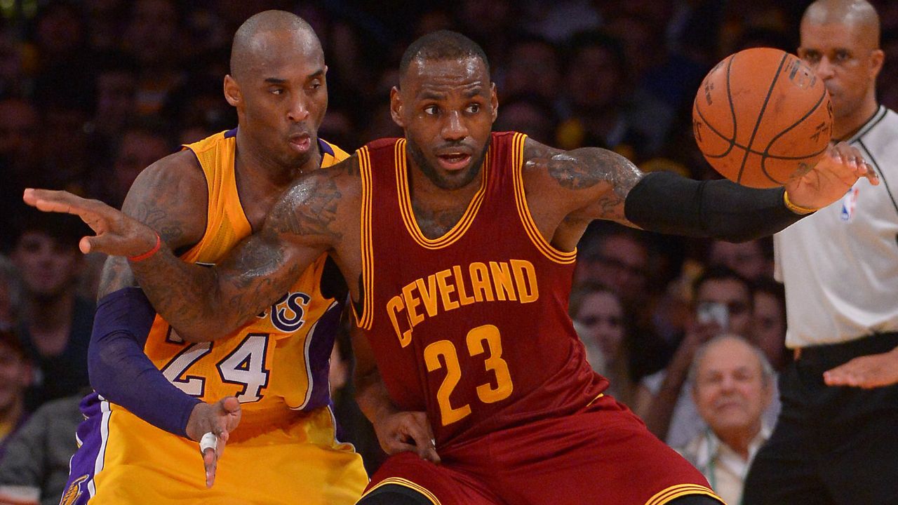 Kobe Bryant and LeBron James, LA v Cleveland