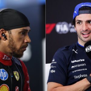 Lewis Hamilton (L) and Carlos Sainz (R)
