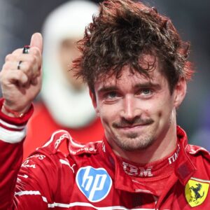 Charles Leclerc of Monaco and Scuderia Ferrari looks on in the parc ferme during the F1 Grand Prix of Saudi Arabia at Jeddah Corniche Circuit in Jeddah