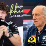 Andrea Kimi Antonelli (L) and Franz Tost (R)