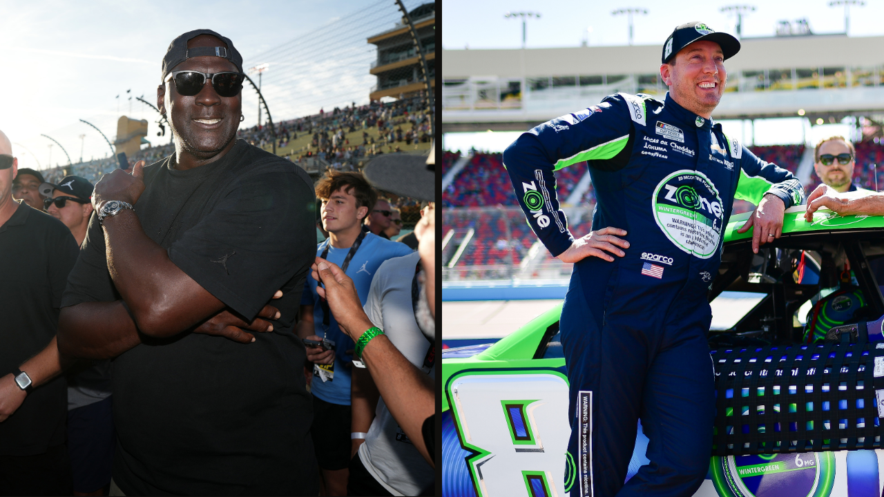 Michael Jordan (R) and Kyle Busch (L)