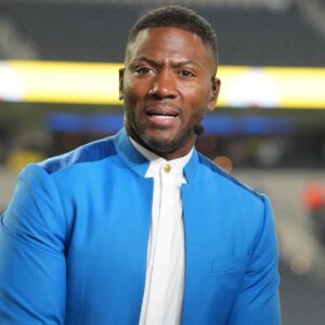 Ryan Clark on the ESPN Monday Night Football Countdown set before the game between the Baltimore Ravens and the Los Angeles Chargers at SoFi Stadium.