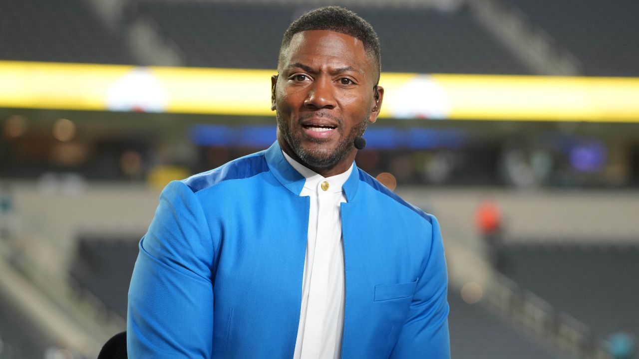 Ryan Clark on the ESPN Monday Night Football Countdown set before the game between the Baltimore Ravens and the Los Angeles Chargers at SoFi Stadium.