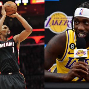 Chris Bosh (L), Patrick Beverley (R)