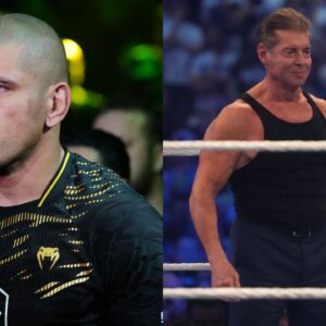 Alex Pereira (L),Vince McMahon (R)