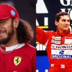 Lewis Hamilton (L) and Ayrton Senna (R)