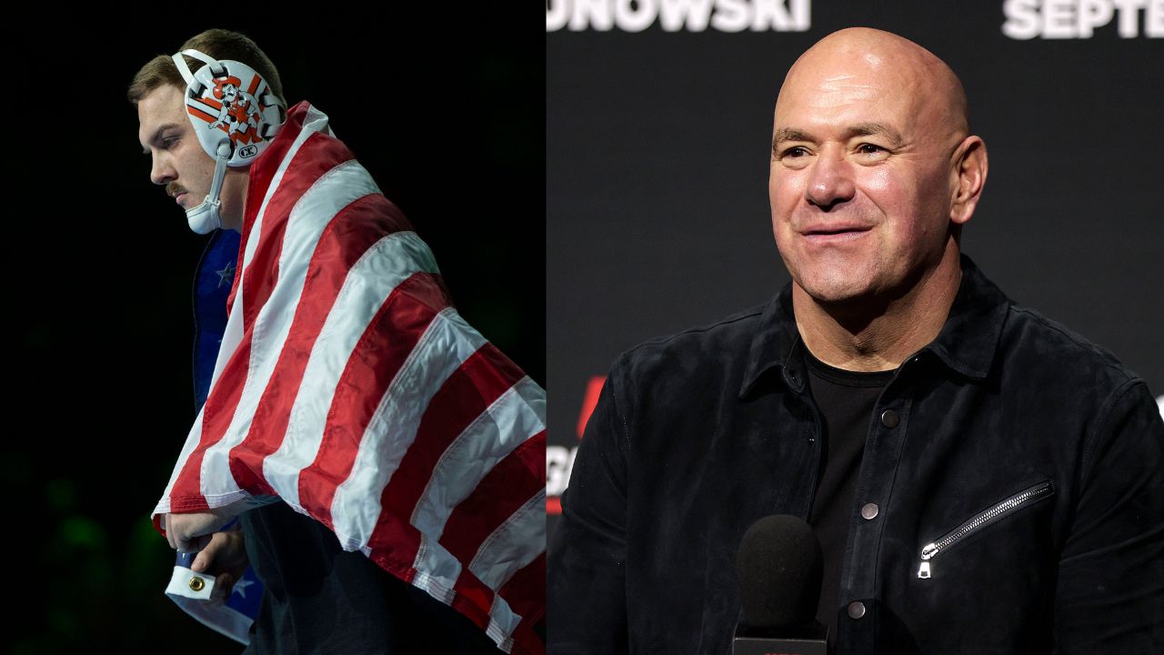 Wyatt Hendrickson (L), Dana White (R)