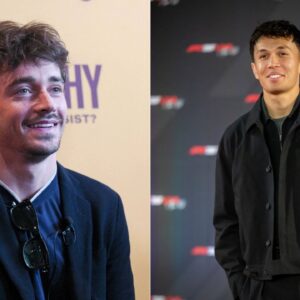 Charles Leclerc (L) and Alex Albon (R)