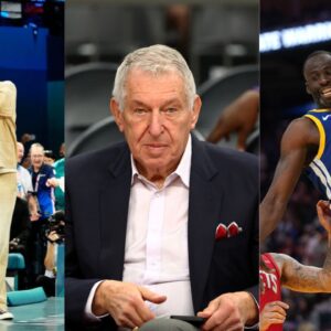 Carmelo Anthony (L), Jerry Colangelo (C), Draymond Green (R)