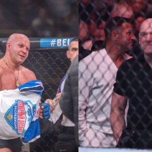 Fedor Emelianenko (L), Dana White (R)