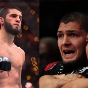 Islam Makhachev (L), Javier Mendez (R)