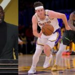 Kevin Garnett (L); Austin Reaves (C) and Nickeil Alexander-Walker (R)