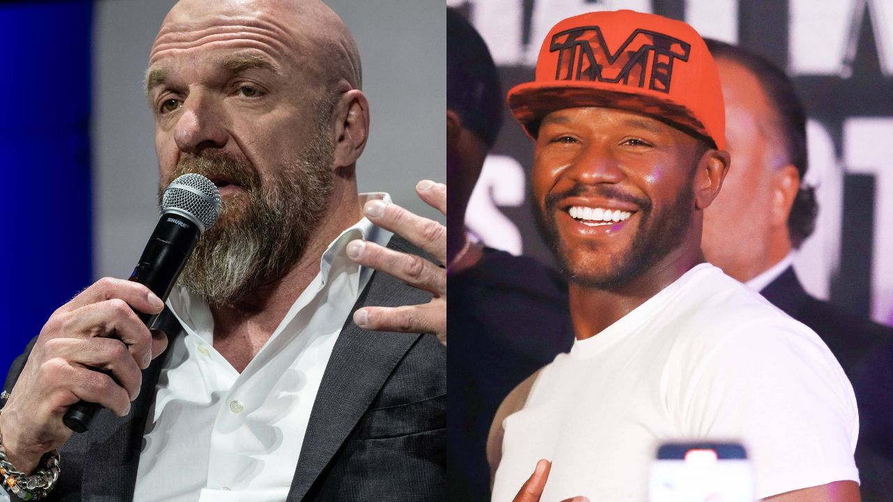 Triple H (L), Floyd Mayweather (R)