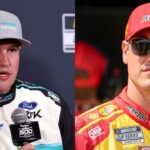 Ryan Preece (L) and Joey Logano (R)