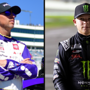 Denny Hamlin (L) and Ty Gibbs (R)