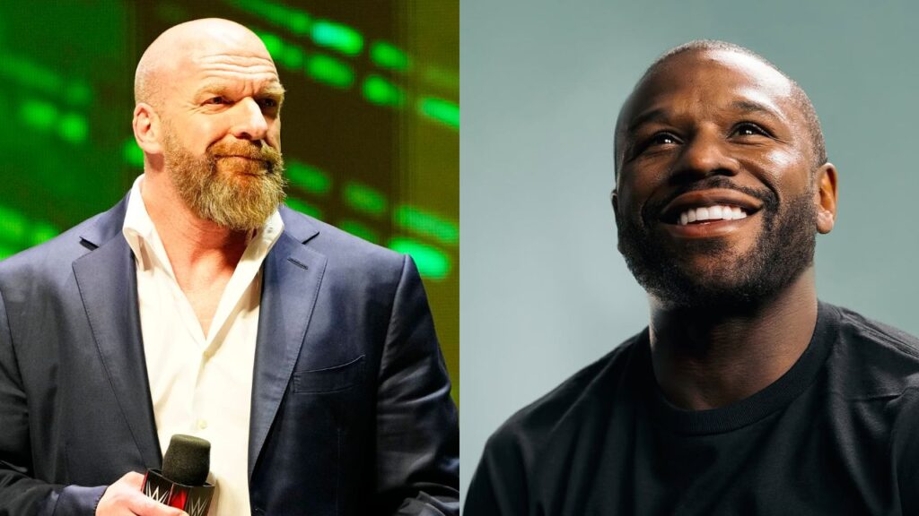 Triple H (L), Floyd Mayweather (R)