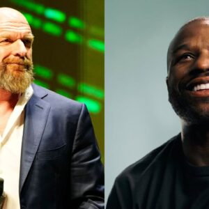 Triple H (L), Floyd Mayweather (R)