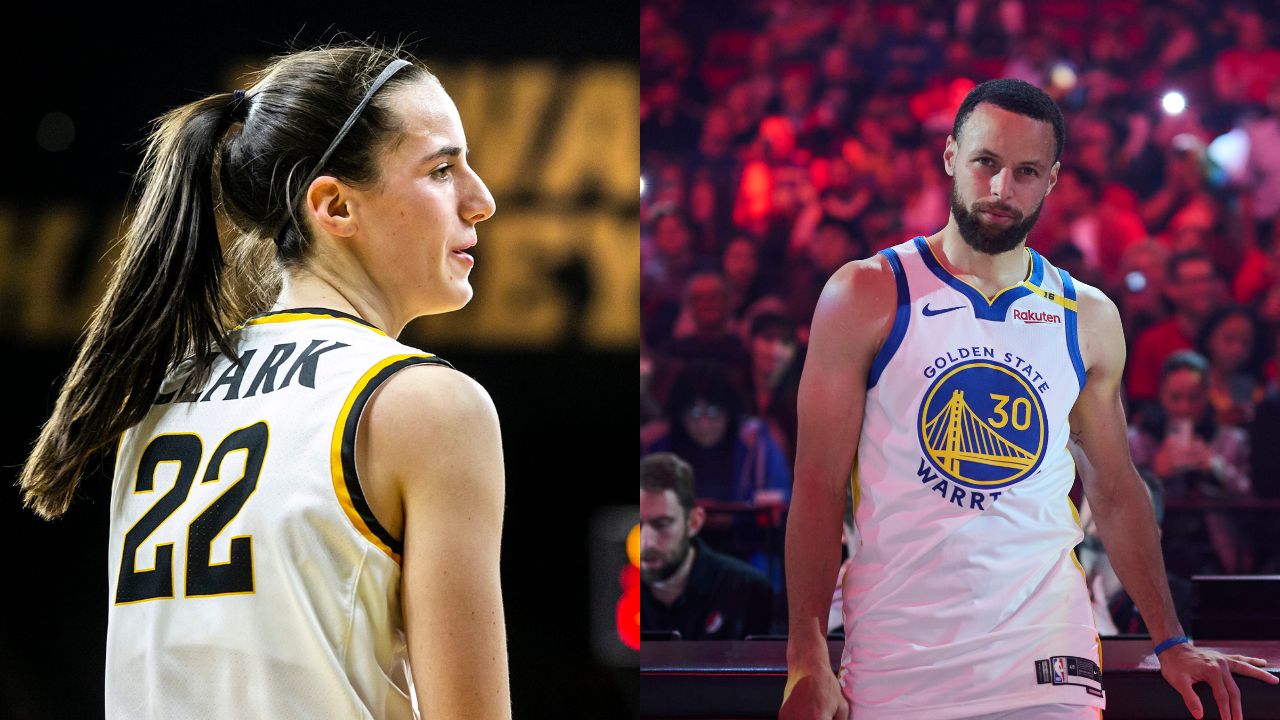 Caitlin Clark and Steph Curry