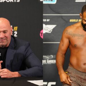 Dana White (L), Jon Jones (R)