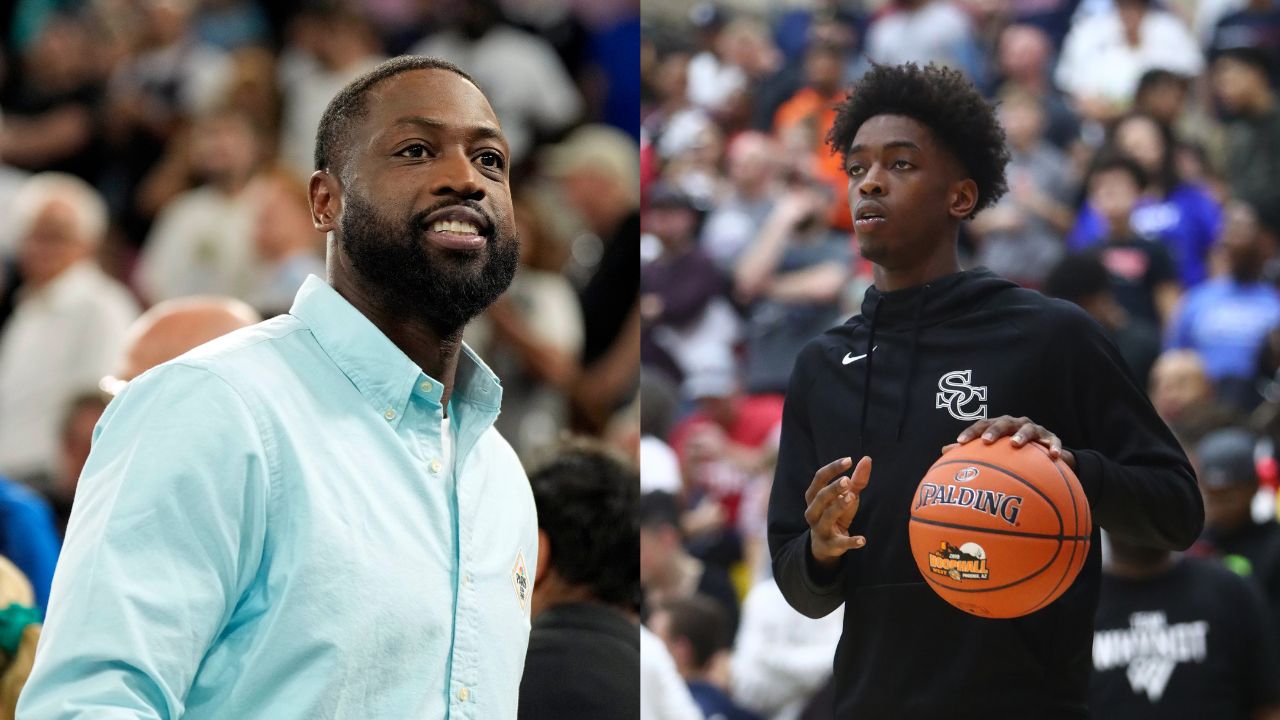 (L) Dwyane Wade (R) Zaire Wade