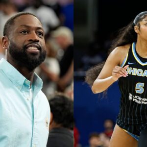 Dwyane Wade (L) and Angel Reese (R)