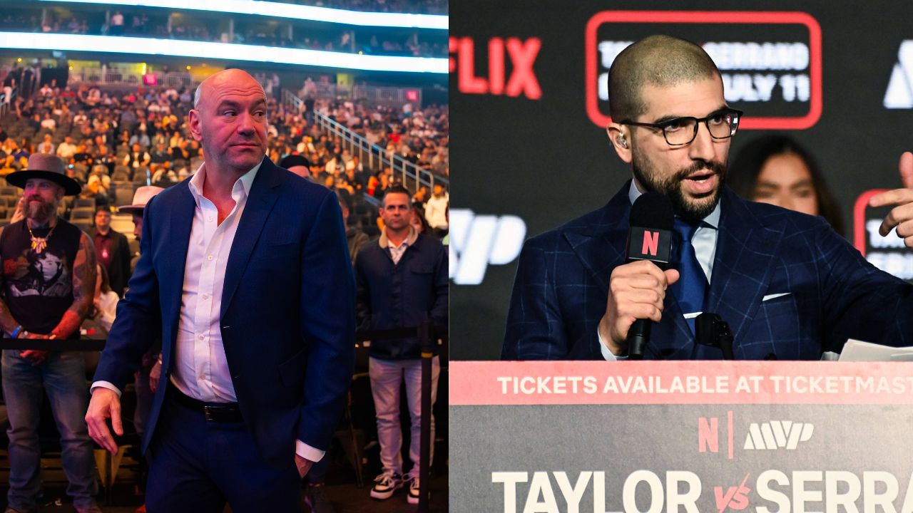 Dana White (L), Ariel Helwani (R)