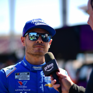 Mar 8, 2025; Avondale, AZ, USA; NASCAR Cup Series driver Kyle Larson (5) during qualifying for the Shrines Children’s 500 at Phoenix Raceway. Mandatory Credit: Gary A. Vasquez-Imagn Images