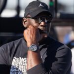 NASCAR Cup Series team owner Michael Jordan during qualifying for the Championship race at Phoenix Raceway