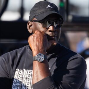 NASCAR Cup Series team owner Michael Jordan during qualifying for the Championship race at Phoenix Raceway