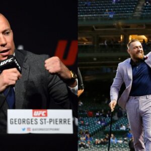Georges St-Pierre (L), Conor McGregor (R)