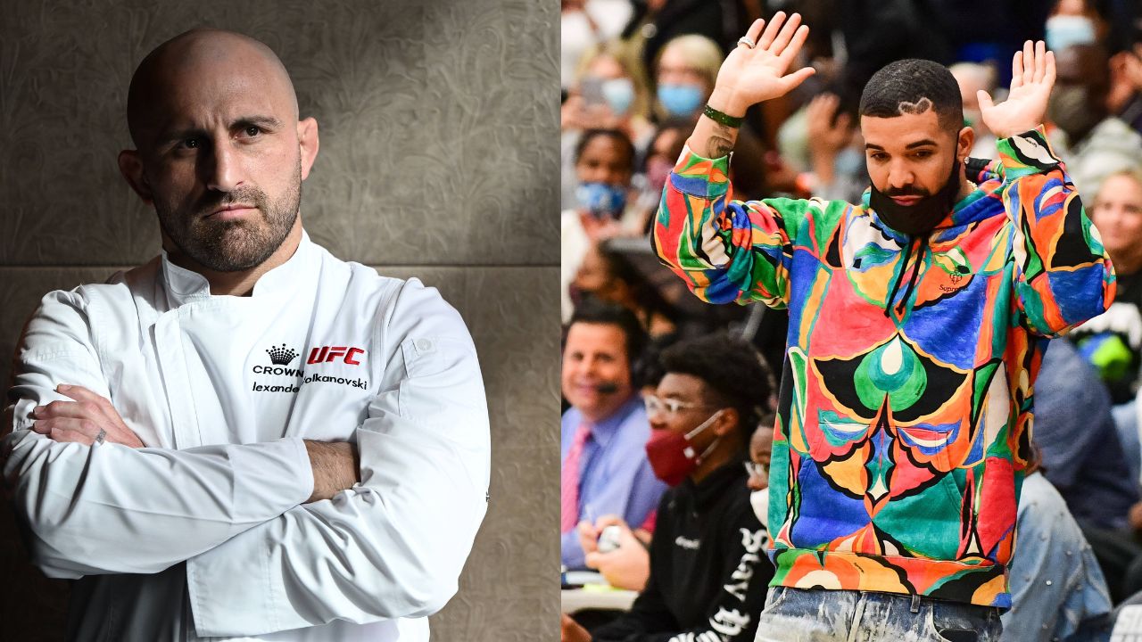 Alexander Volkanovski (L), Drake (R)