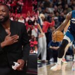 Dwyane Wade (L), Anthony Edwards (R)