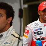 Daniel Ricciardo (L) and Lewis Hamilton (R)