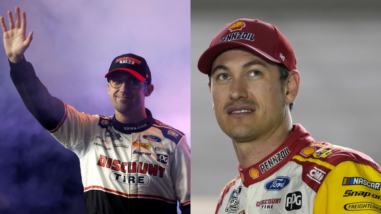 Austin Cindric (L) and Joey Logano (R)