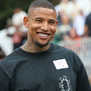 Former Georgia Tech Yellow Jackets tight end Darren Waller on the sideline against the Miami Hurricanes in the first quarter at Bobby Dodd Stadium at Hyundai Field.