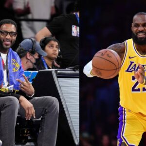 Tracy McGrady (L), LeBron James (R)