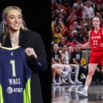 Paige Bueckers (L), Caitlin Clark (R)