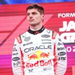 VERSTAPPEN Max (ned), Red Bull Racing RB21, portrait podium celebration during the Formula 1 Lenovo Japanese Grand Prix 2025, 3rd round of the 2025 FIA Formula One World Championship