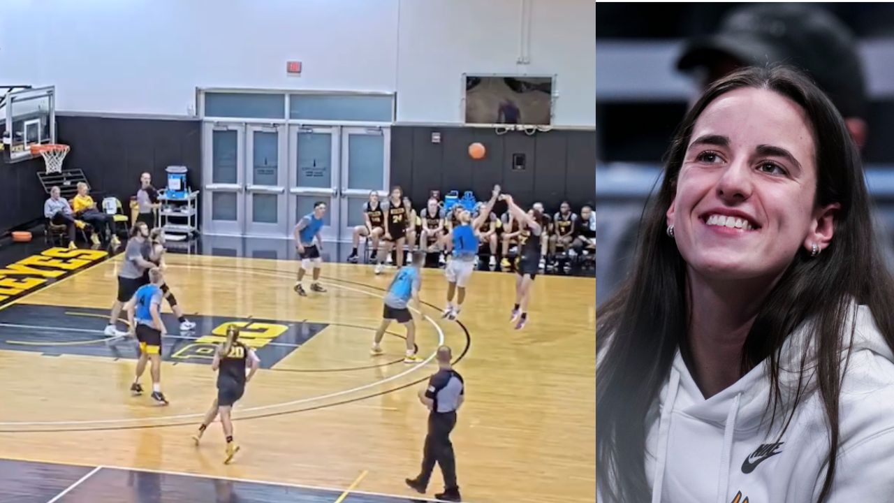 Caitlin Clark sinks 22 in 2 minutes against men's team