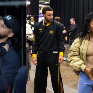Steph Curry and Canon Curry (L), Steph Curry and Ayesha Curry (R)