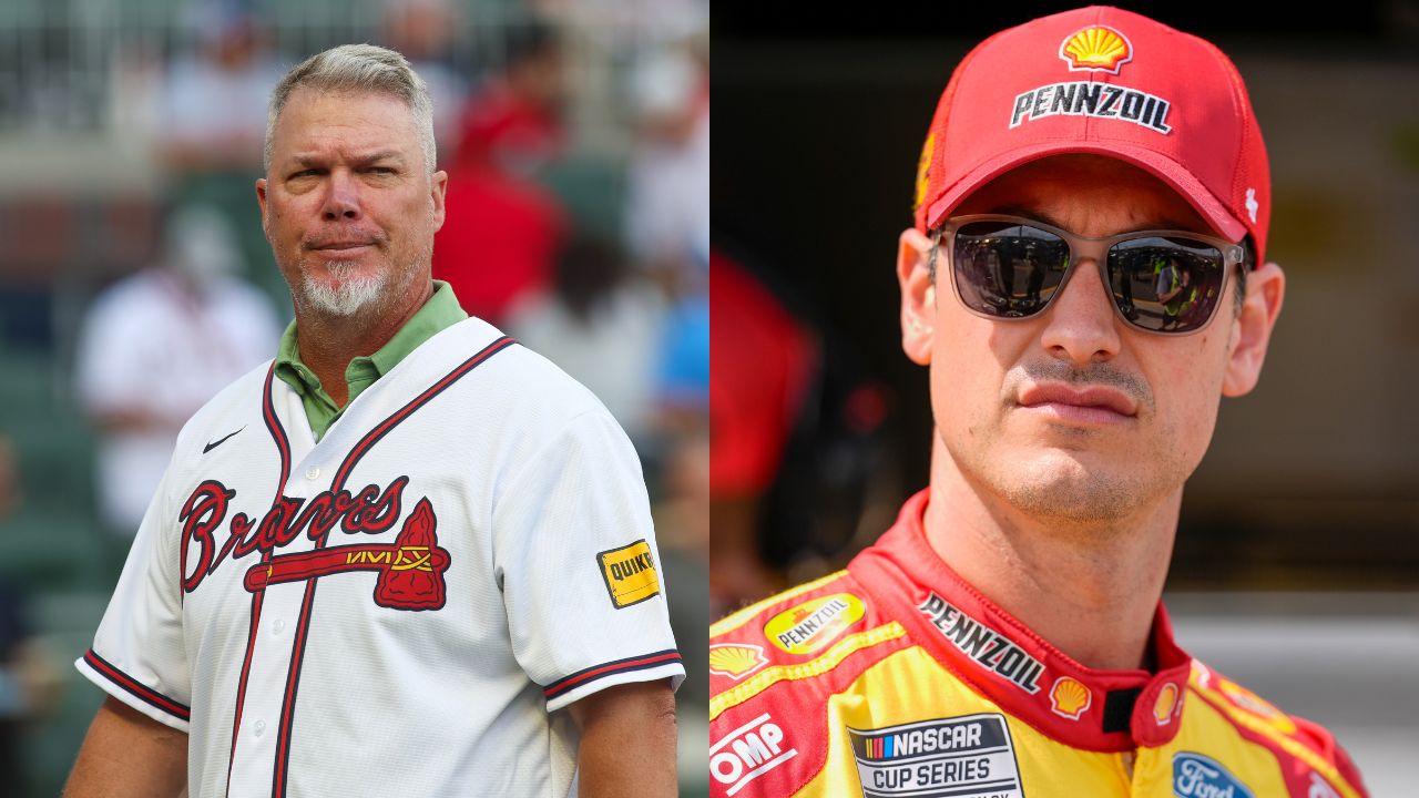 Chipper Jones (L) and Joey Logano (R)