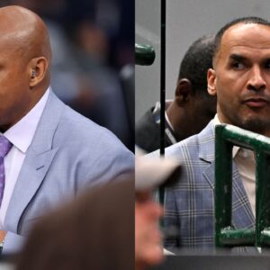 Charles Barkley (L), Nico Harrison (R)