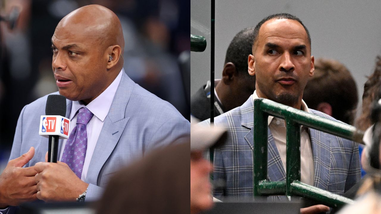 Charles Barkley (L), Nico Harrison (R)